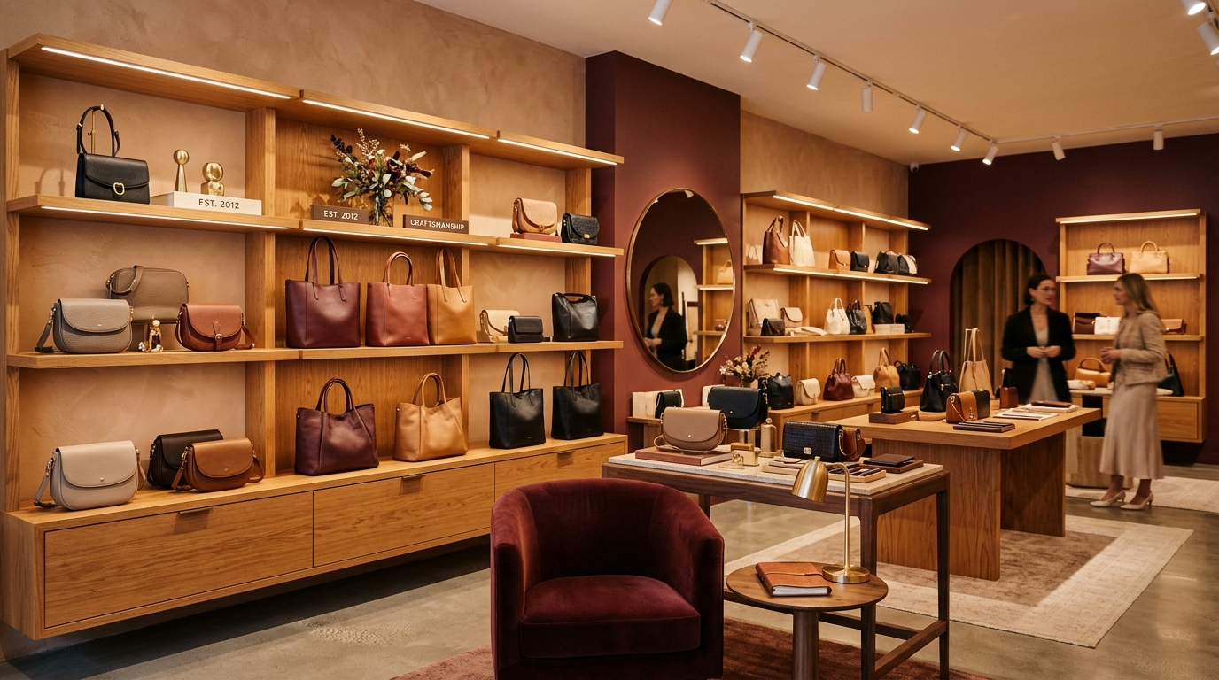 Springfield Flea Market boutique store interior with handbag displays